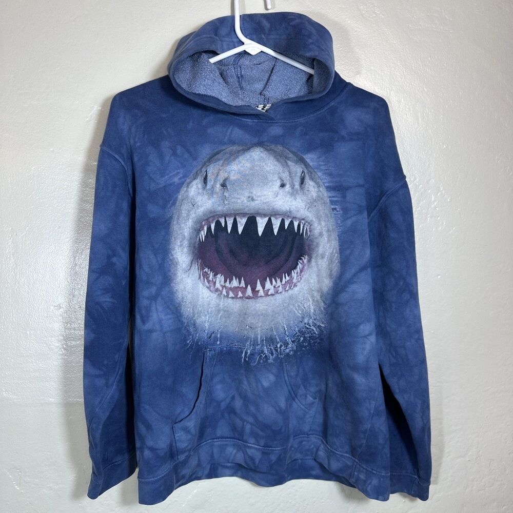 The Mountain XL Kids Shark Bite Hoodie Bout Cotton Front Pocket sweatshirt